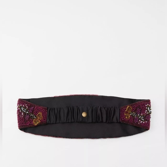 ZARA Women\'s Purple Beaded Sash Belt